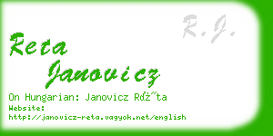 reta janovicz business card